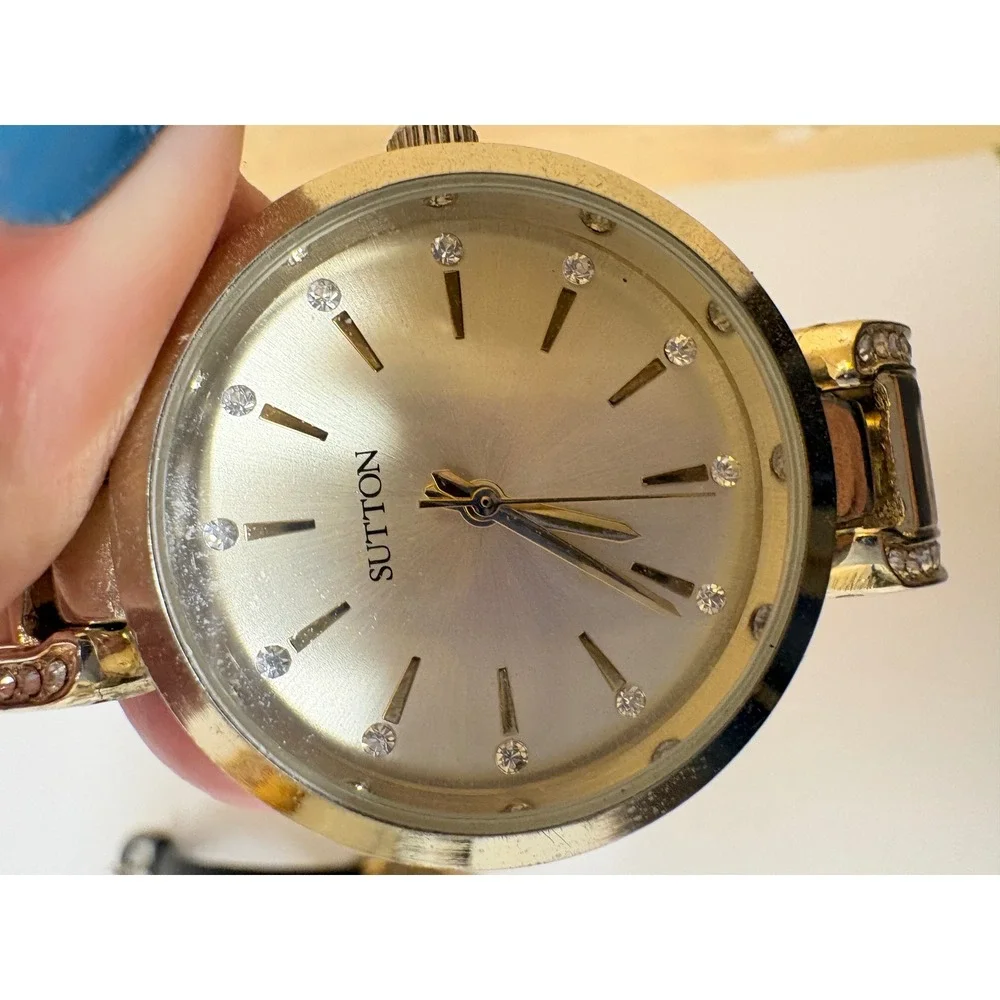 Vintage Watch Lot Timex Moonphase Guess Fossil Skeleton Sutton Geneva 9pc Repair